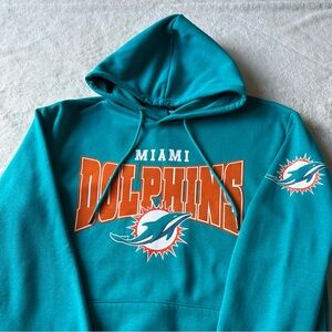 Ultra Game NFL MIAMI DOLPHINS Mens Pullover HOODIE Sweatshirt  Size S NWT Aqua